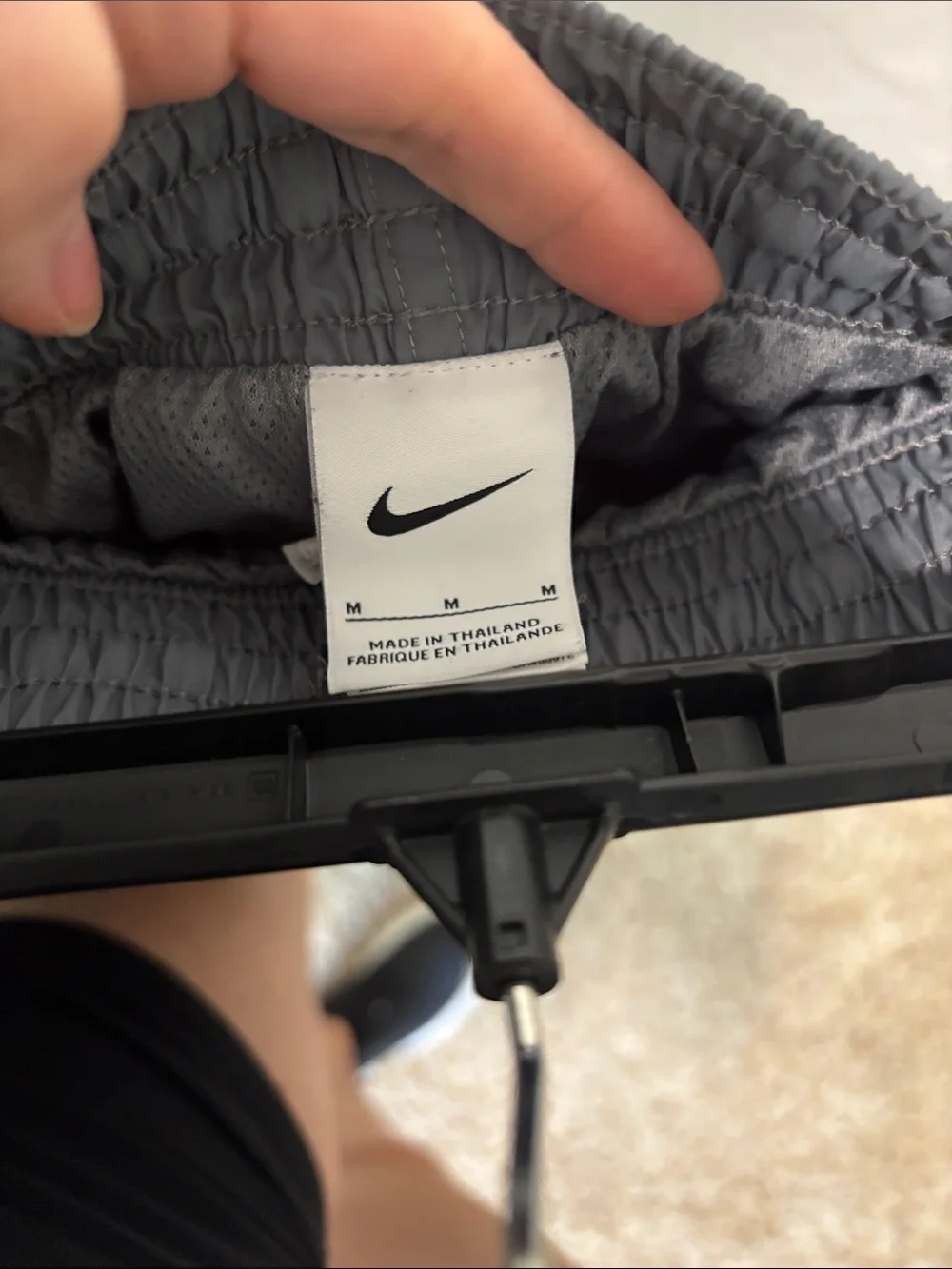 Nike Boy’s Gray Athletic Shorts with Swoosh